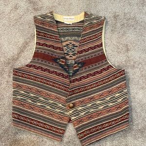 Vintage patterned vest size medium